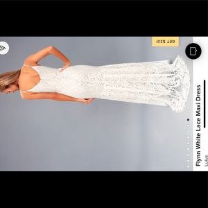 Flynn white lace maxi dress